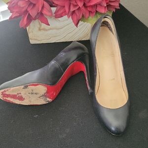 Christian Louboutin Red and Black Heels